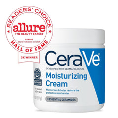 CeraVe jar open with thick cream texture demonstrating smooth application