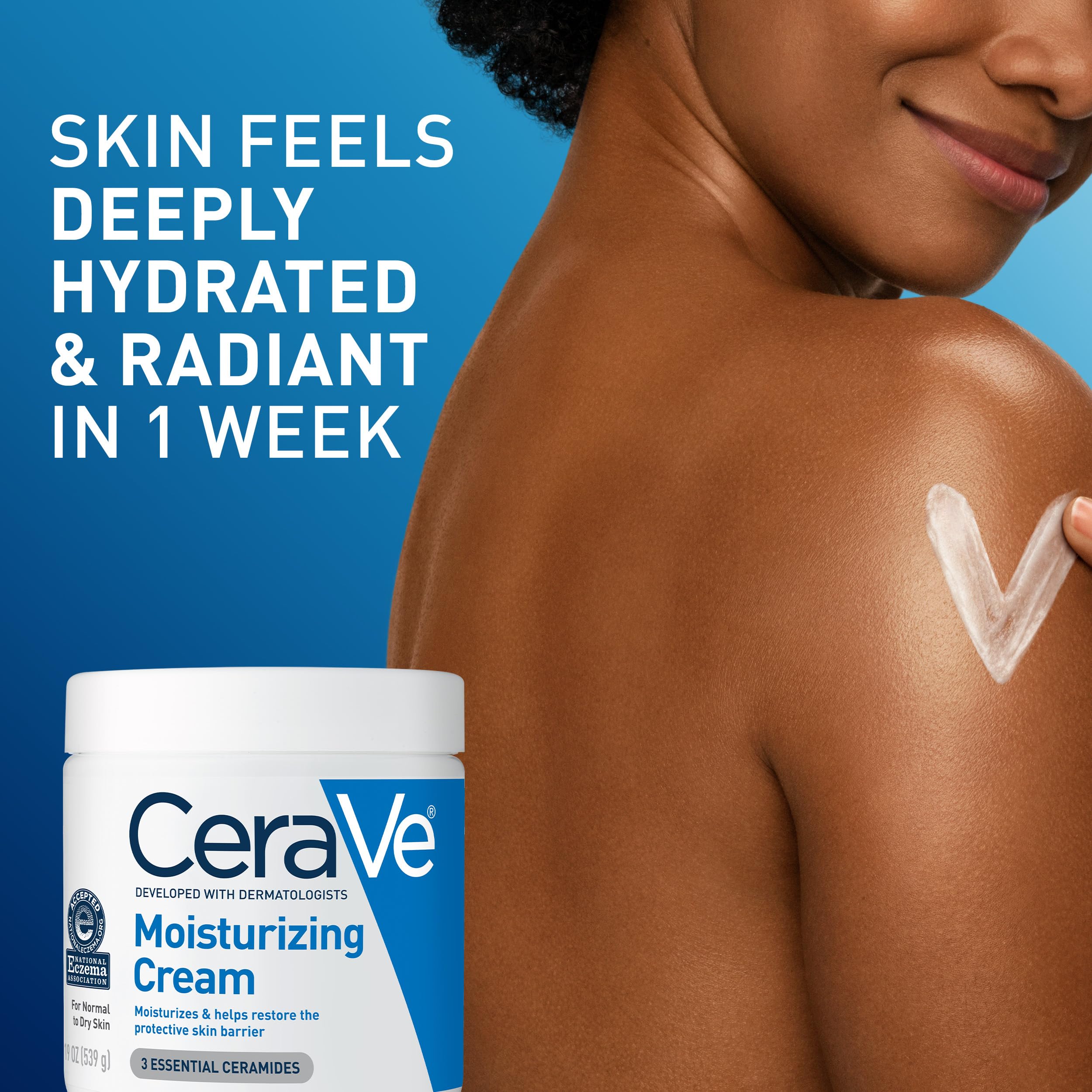 CeraVe cream used on elbow and knee to relieve dry patches