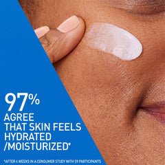 CeraVe gel-cream texture on fingertip showing fast-absorbing hydration
