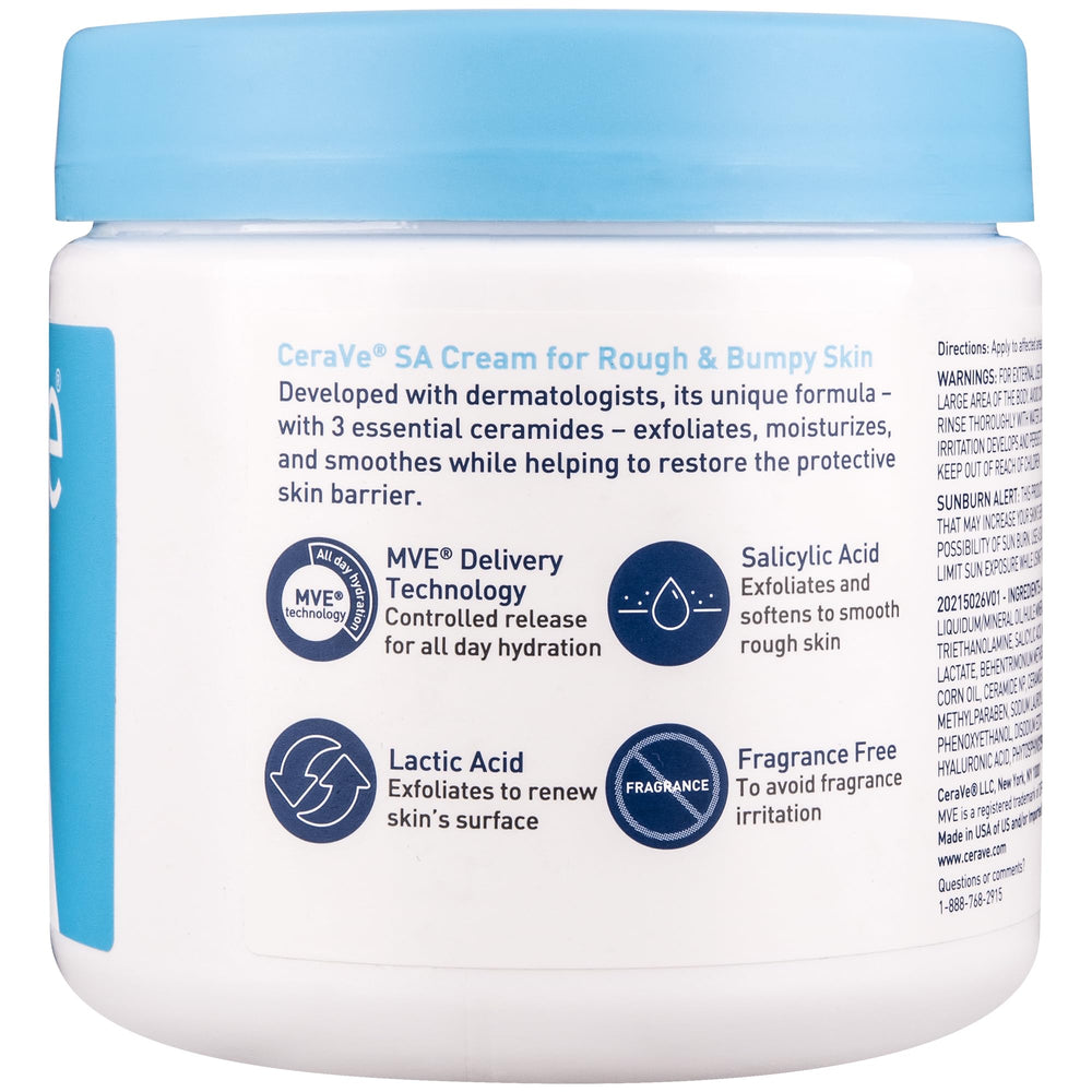 CeraVe open tub top view revealing rich, velvety cream texture