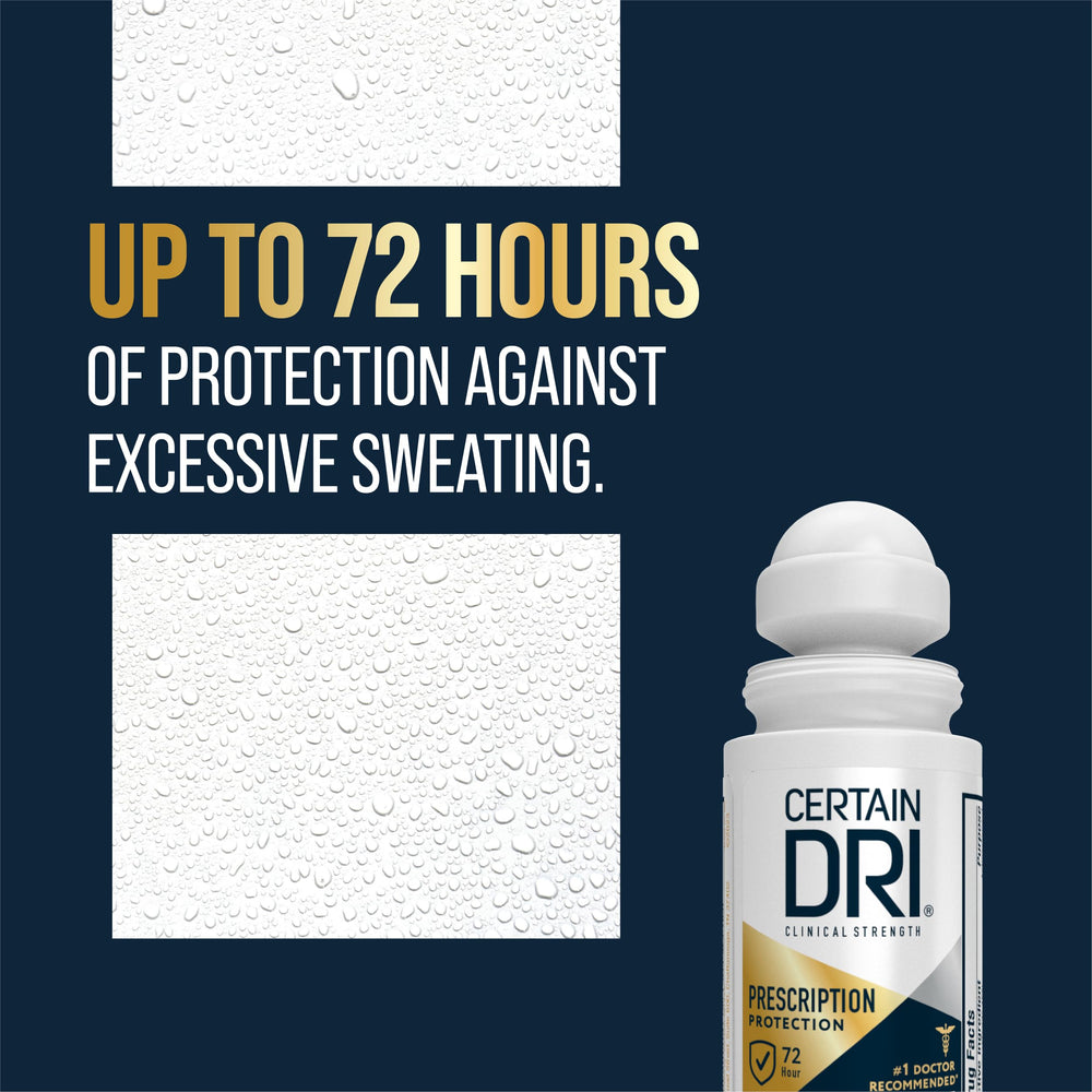 Certain Dri close-up of roll-on texture illustrating smooth unscented application