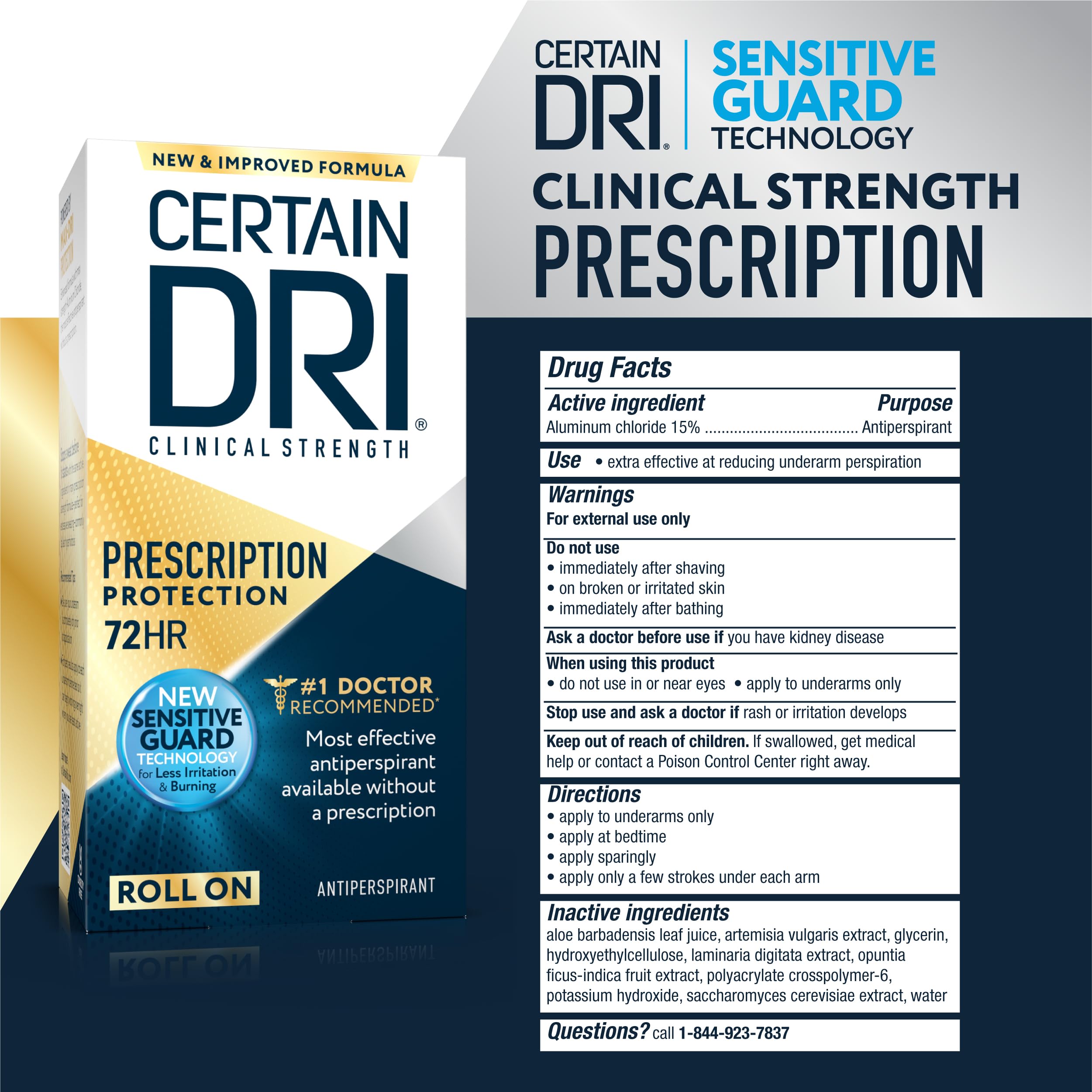 Certain Dri size comparison in hand demonstrating compact travel-friendly benefit