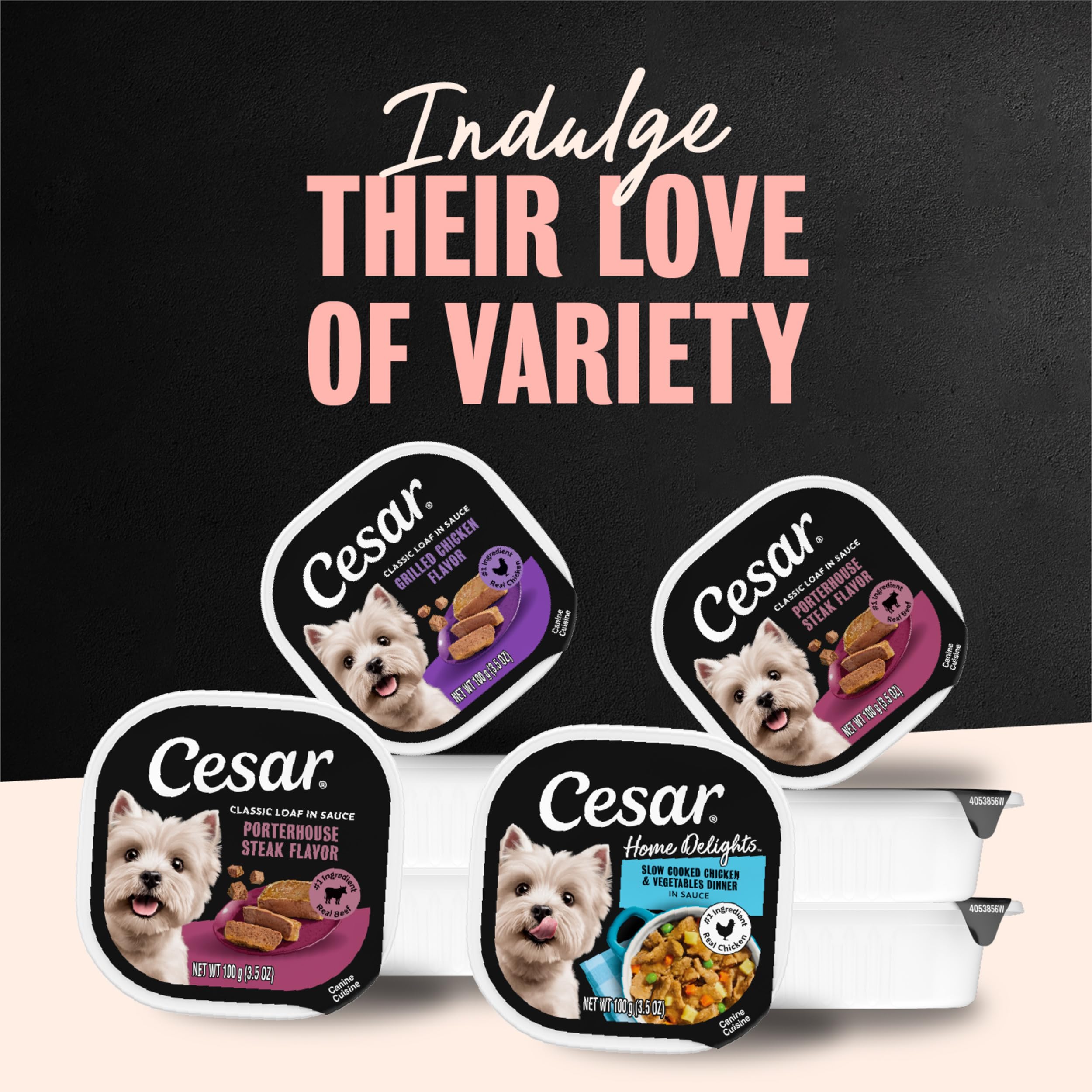 Cesar variety spread showcasing multiple flavors for meal rotation