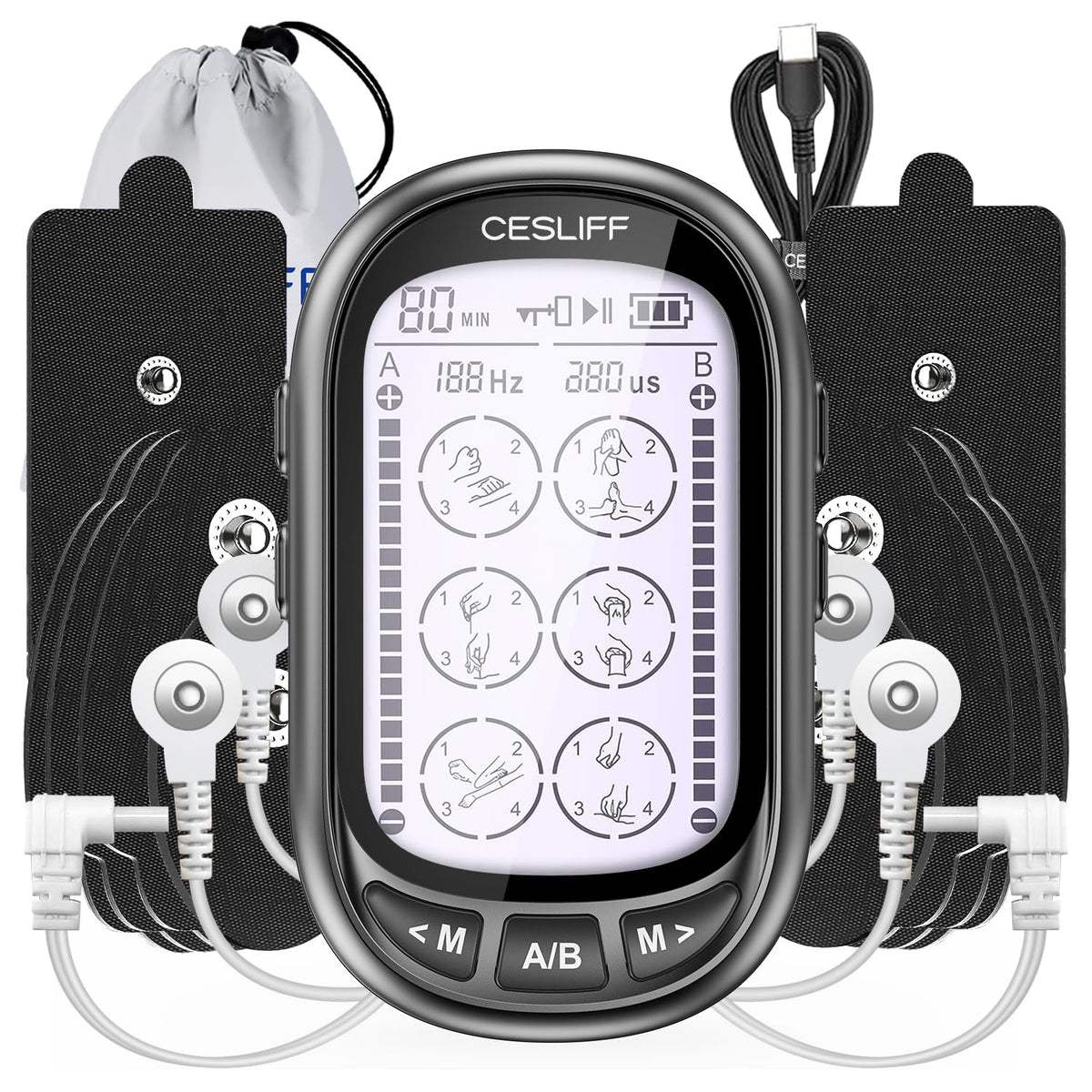 CESLIFF front panel showing screen and ports for quick setup benefit