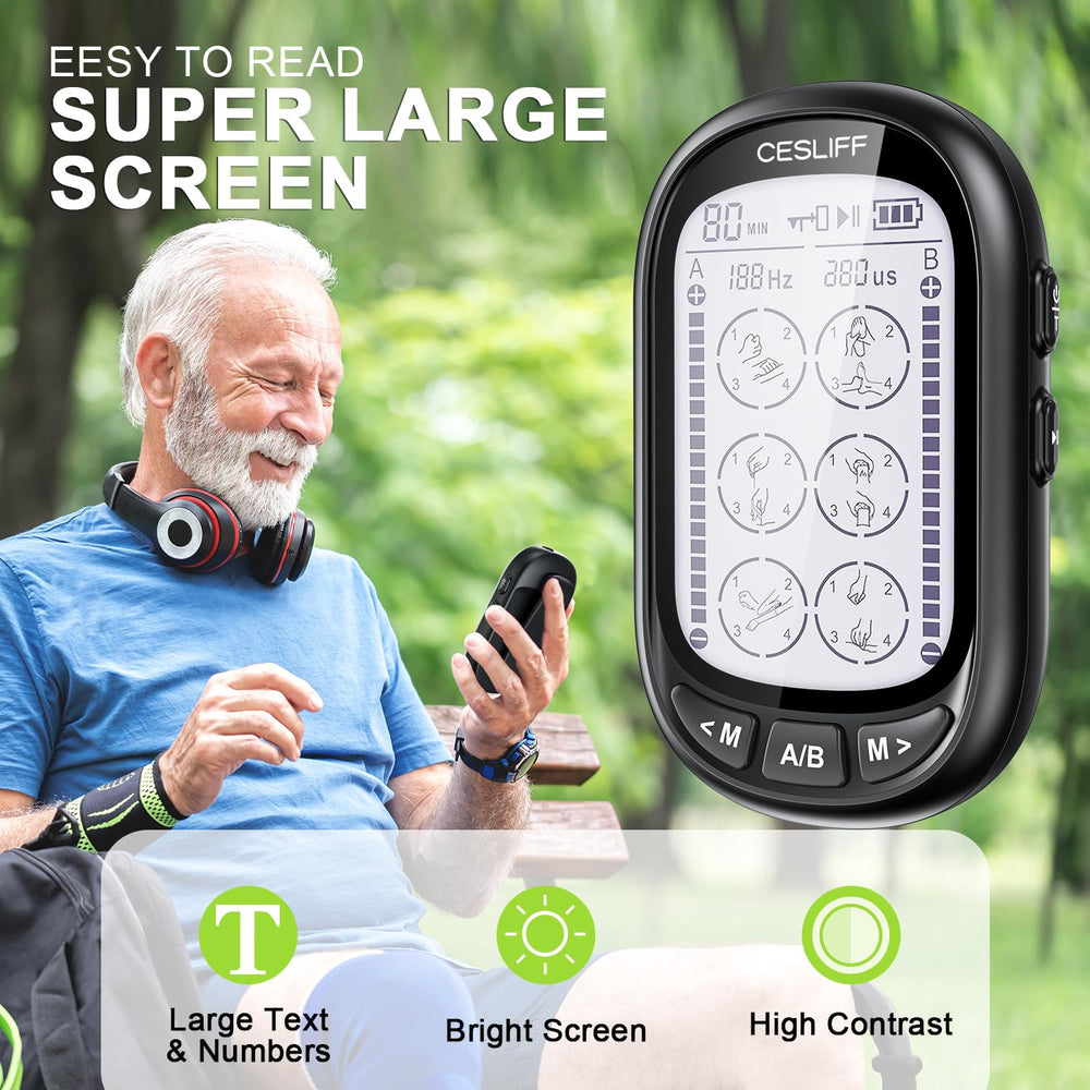 CESLIFF device in use on back and shoulder demonstrating hands-free convenience