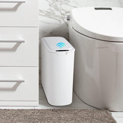 Cesun front view with lid closed showing compact white design and neat appearance