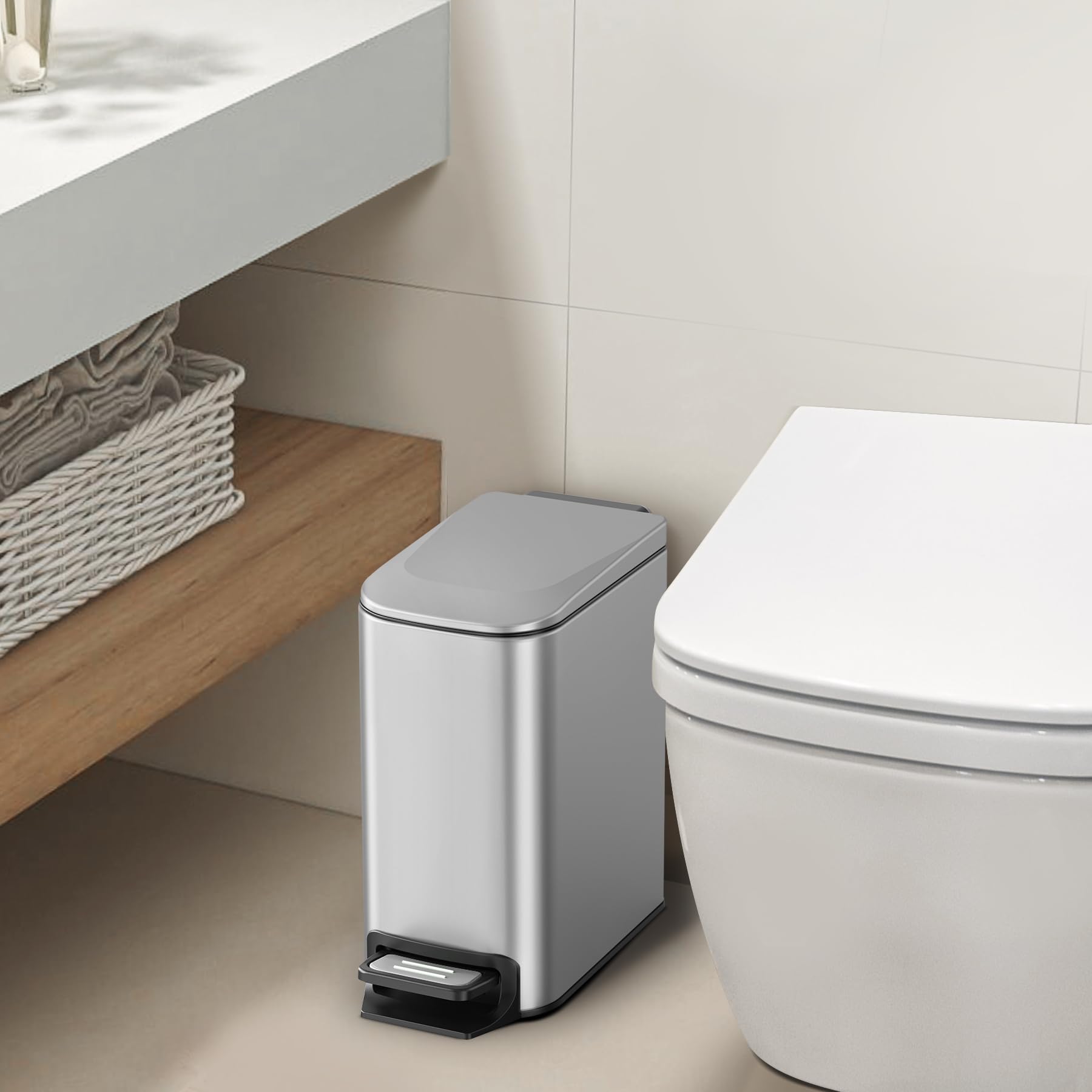 Cesun in bathroom setting showing discreet style and odor containment