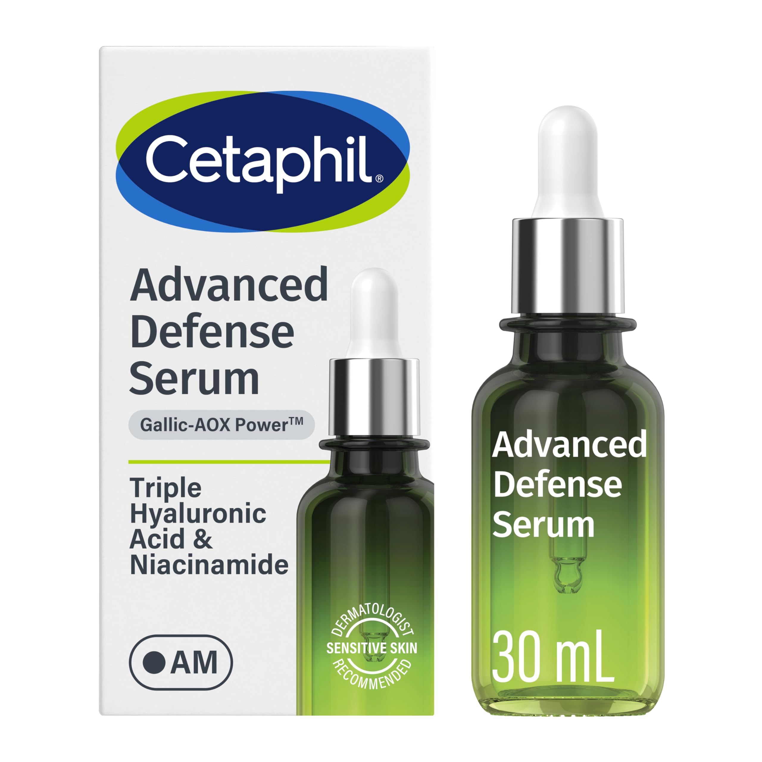 Cetaphil bottle front packaging shows brand and lightweight daily protection