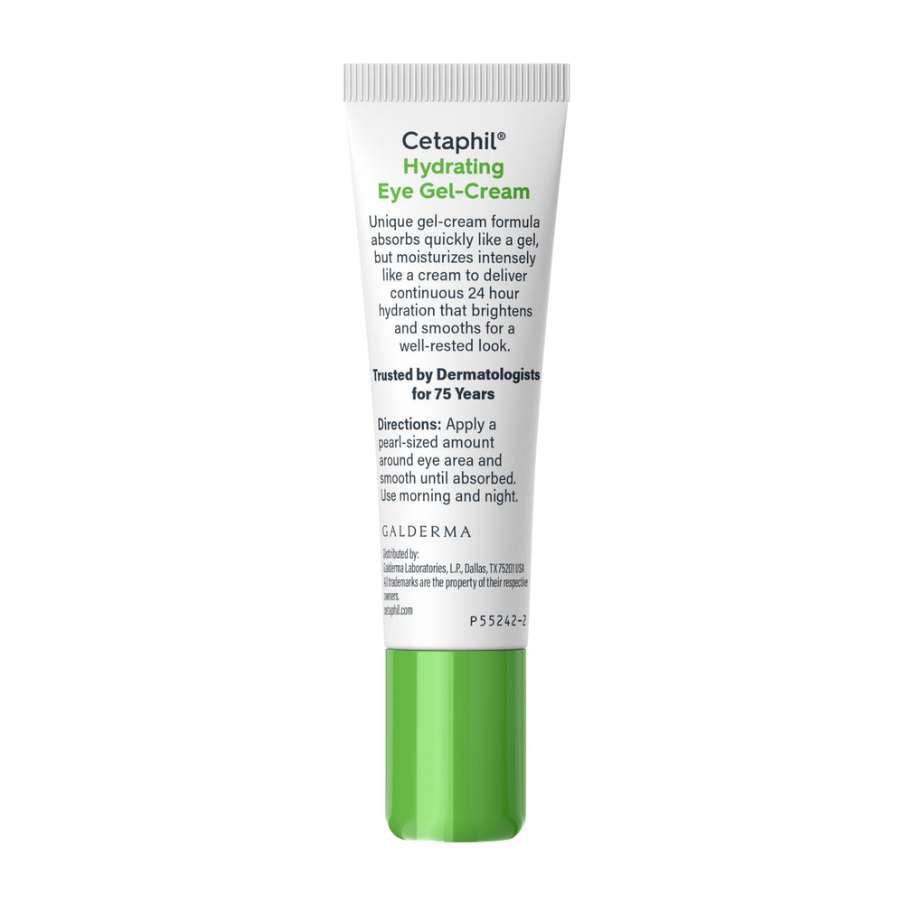 Model applying Cetaphil under-eye to show gentle, non-irritating use