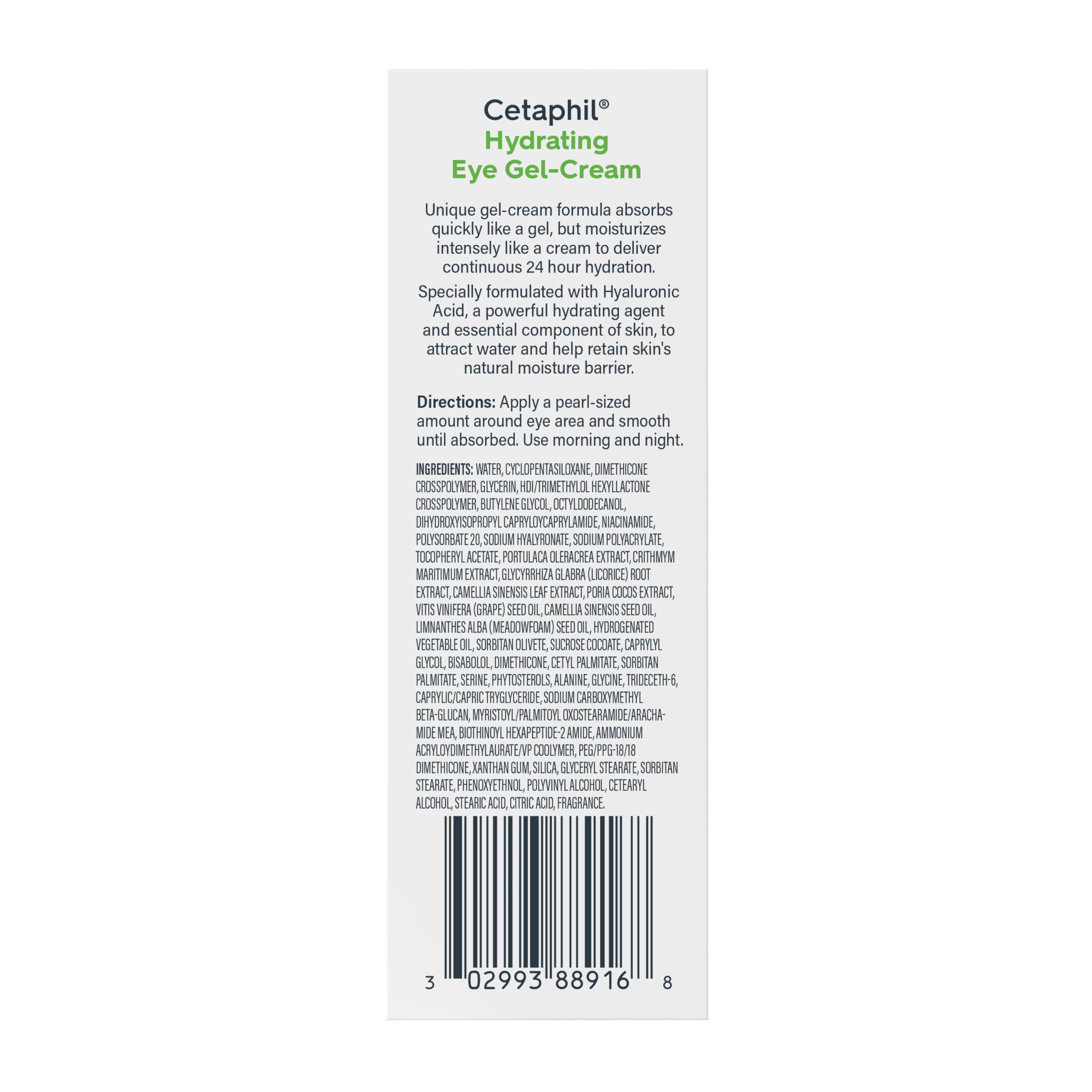 Product label close-up highlighting Cetaphil ophthalmologist and dermatologist tests