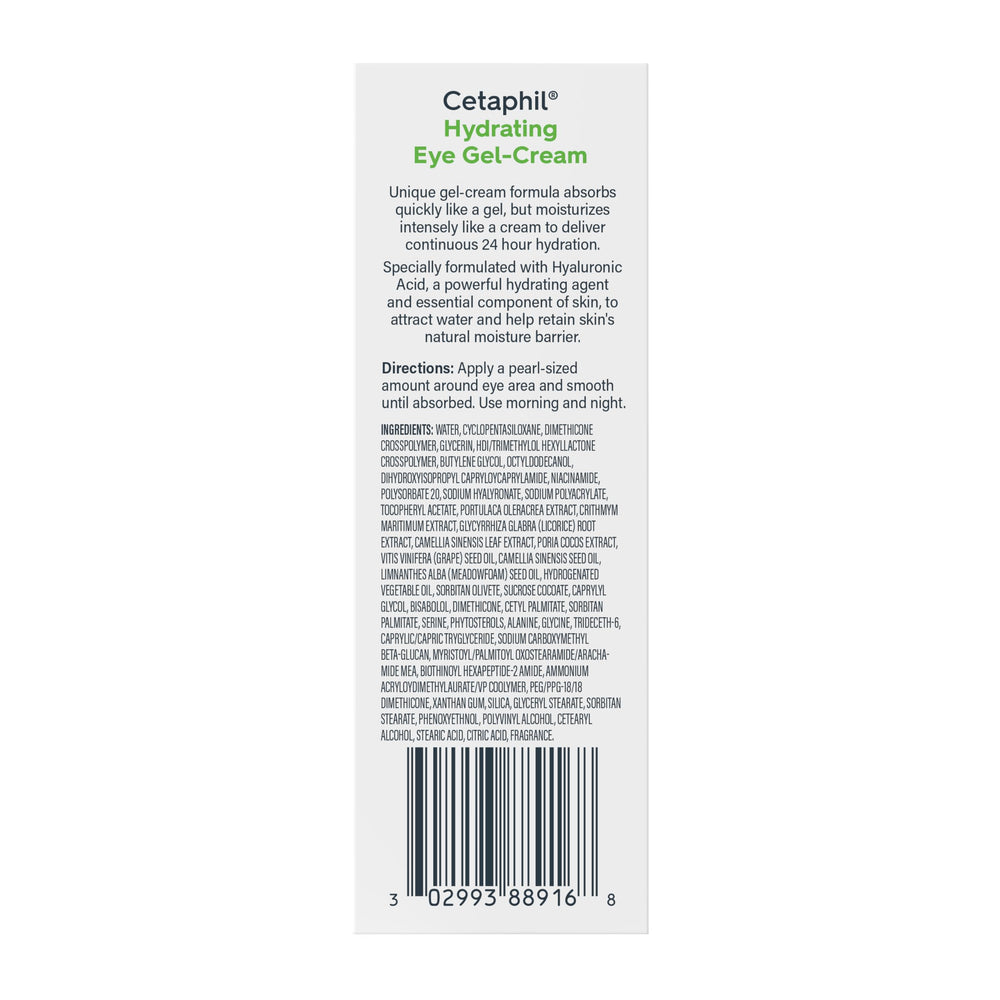 Product label close-up highlighting Cetaphil ophthalmologist and dermatologist tests