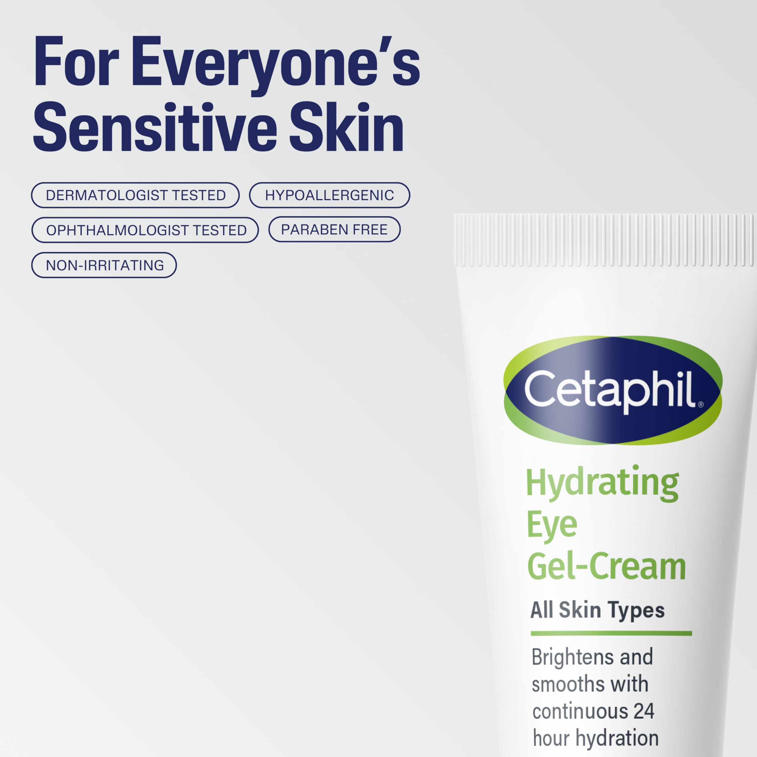 Cetaphil 0.5 oz jar next to coin showing compact travel-friendly size