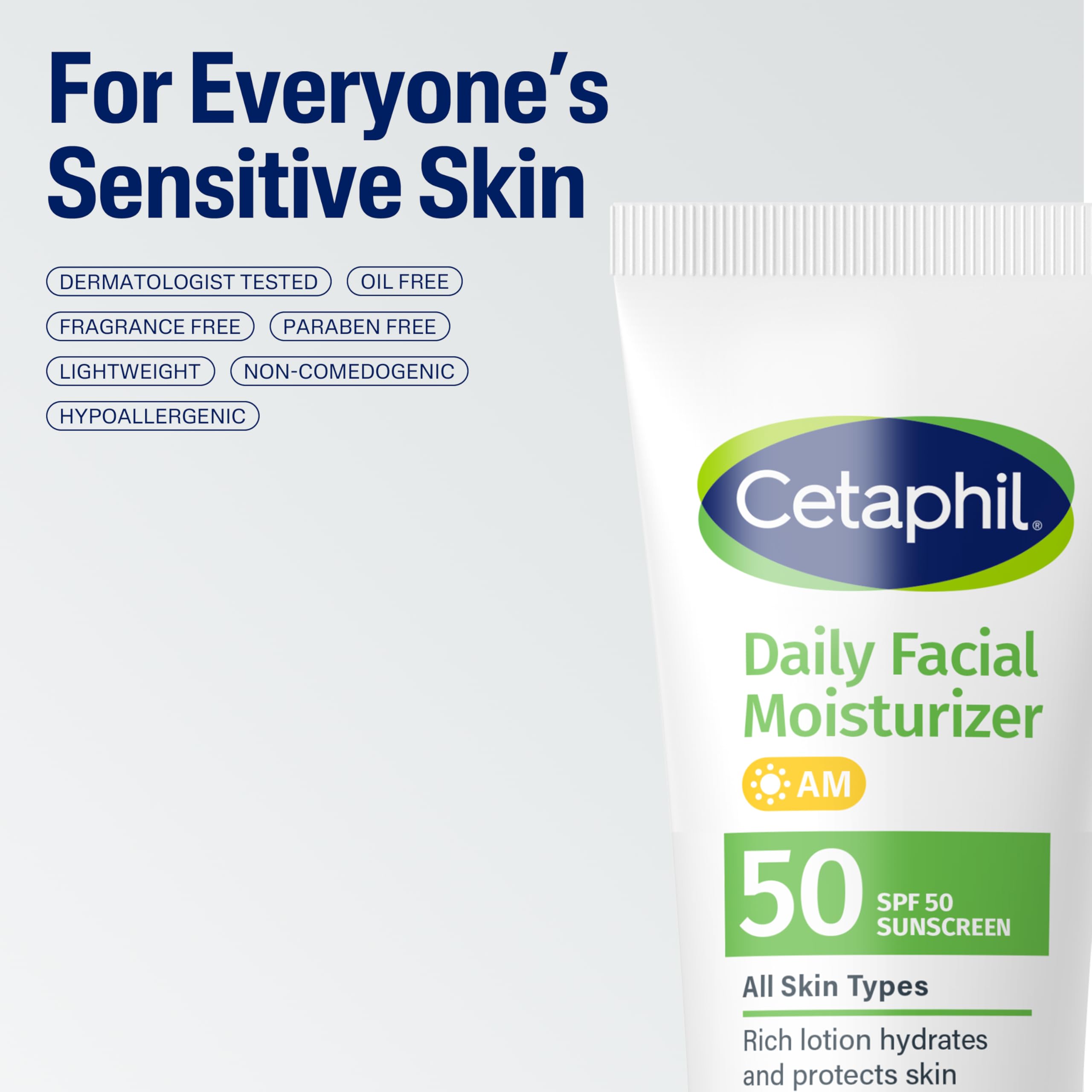 Cetaphil product label close-up showing hypoallergenic ingredient focus