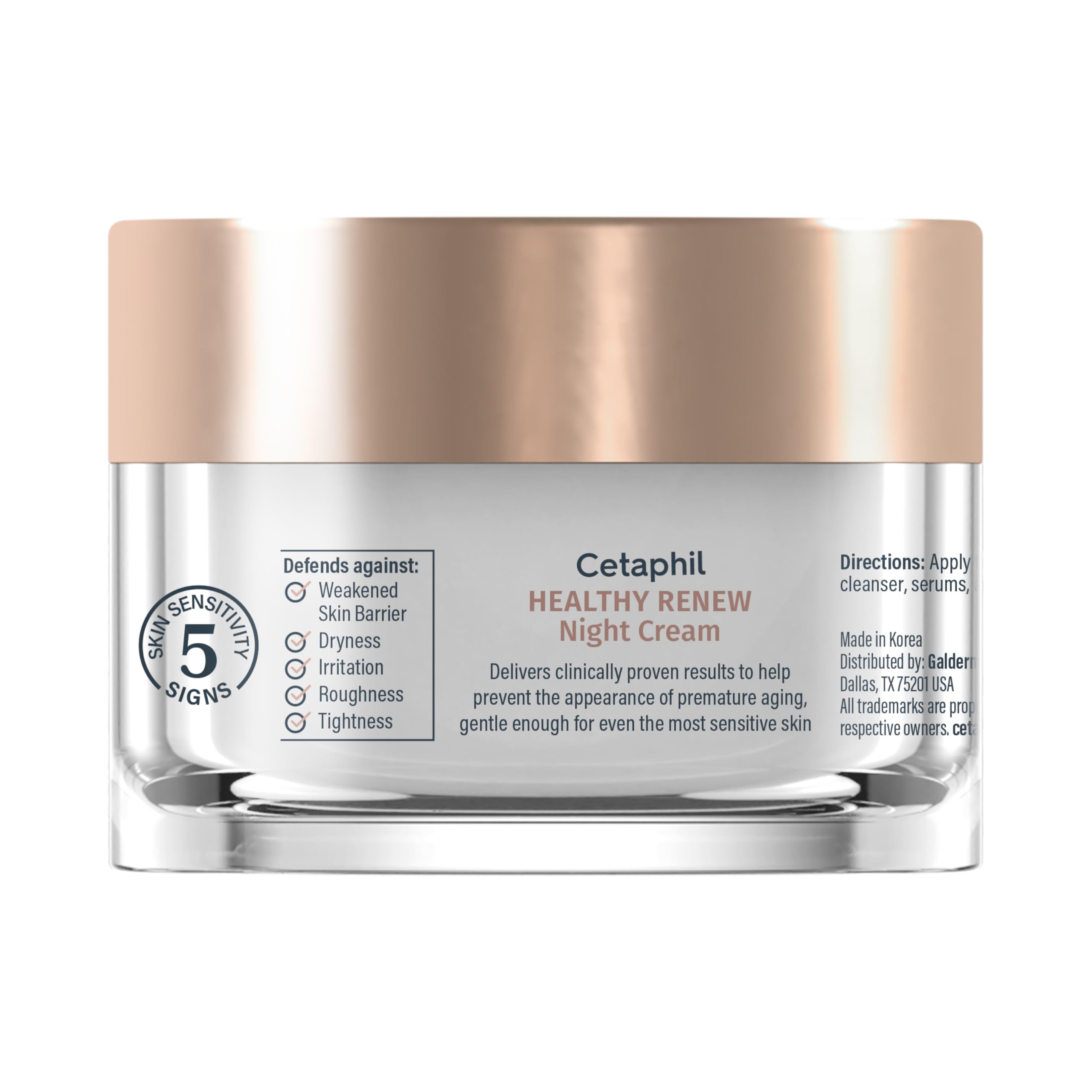Botanical extracts rice lees and edelweiss with Cetaphil indicating brightening support