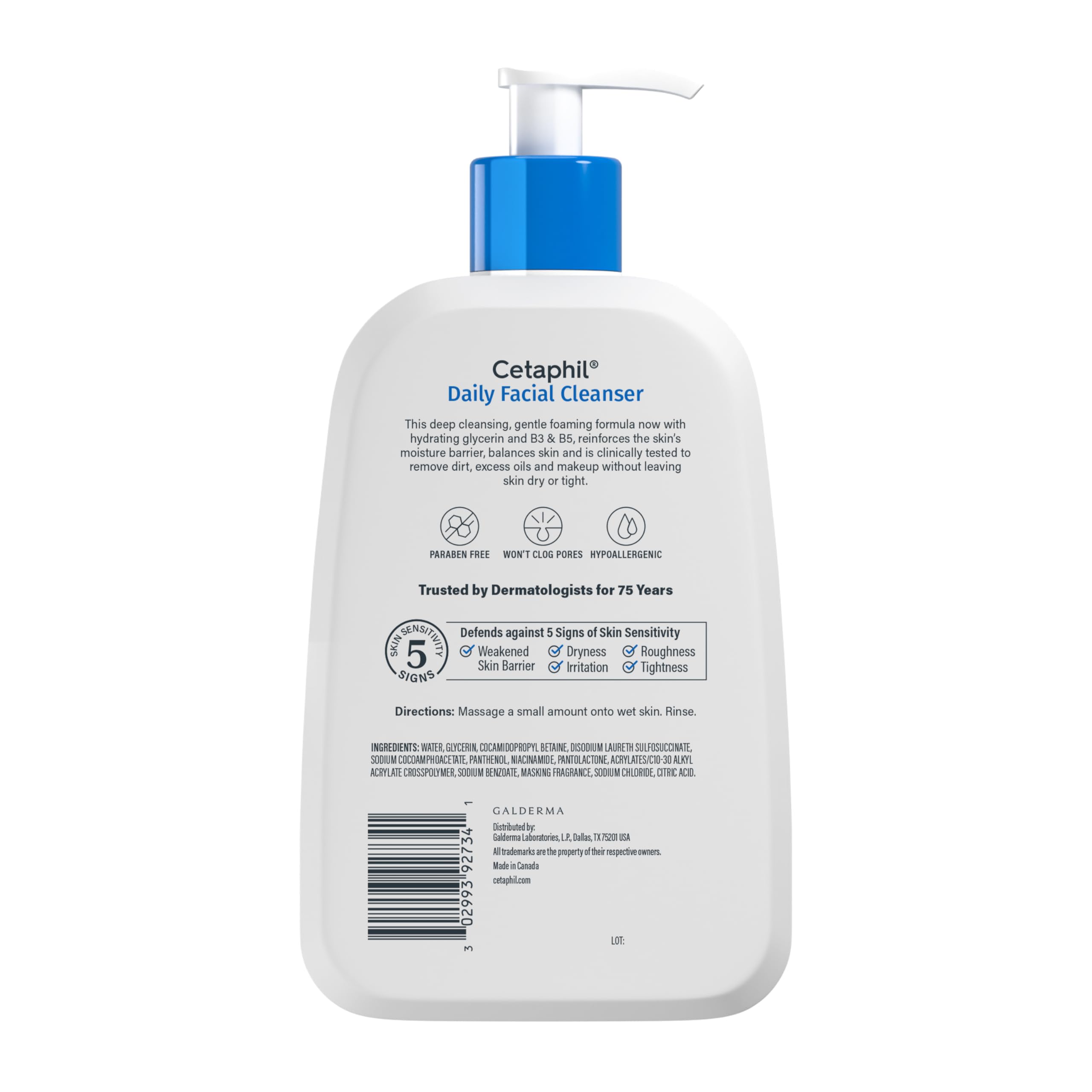 Cetaphil two bottles stacked to emphasize value pack convenience