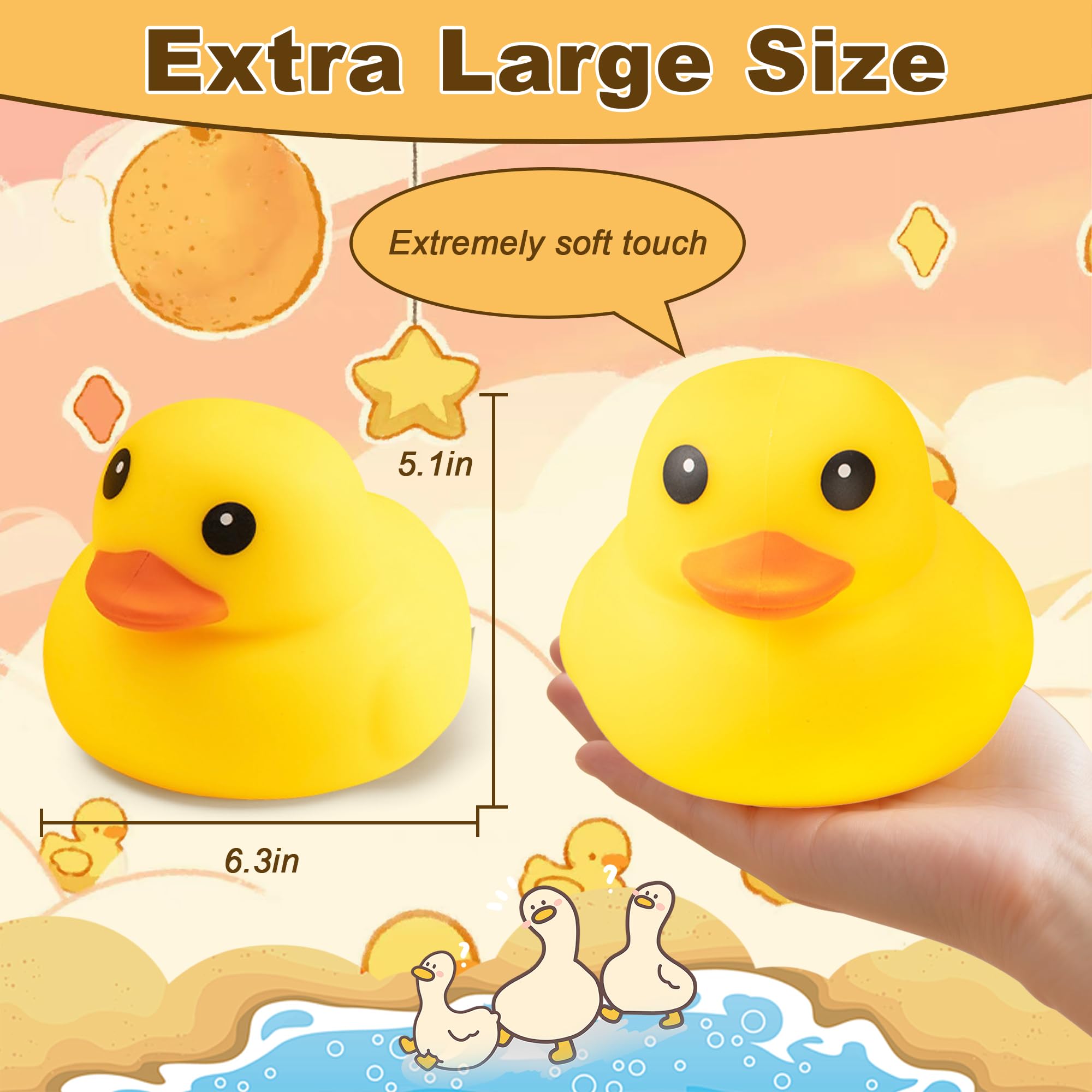 Cevly duck held in hand demonstrating size and satisfying squish