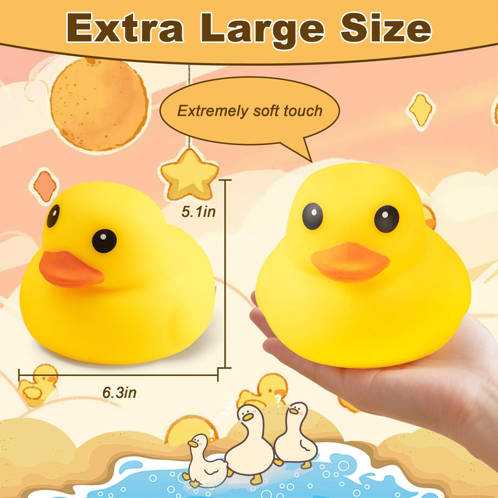 Cevly duck held in hand demonstrating size and satisfying squish