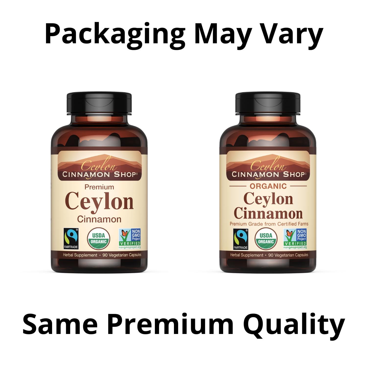 Ceylon Cinnamon Shop capsule close-up highlighting easy-swallow design and purity