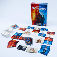 CGE Codenames 5×5 word grid in play showing clear readable word cards