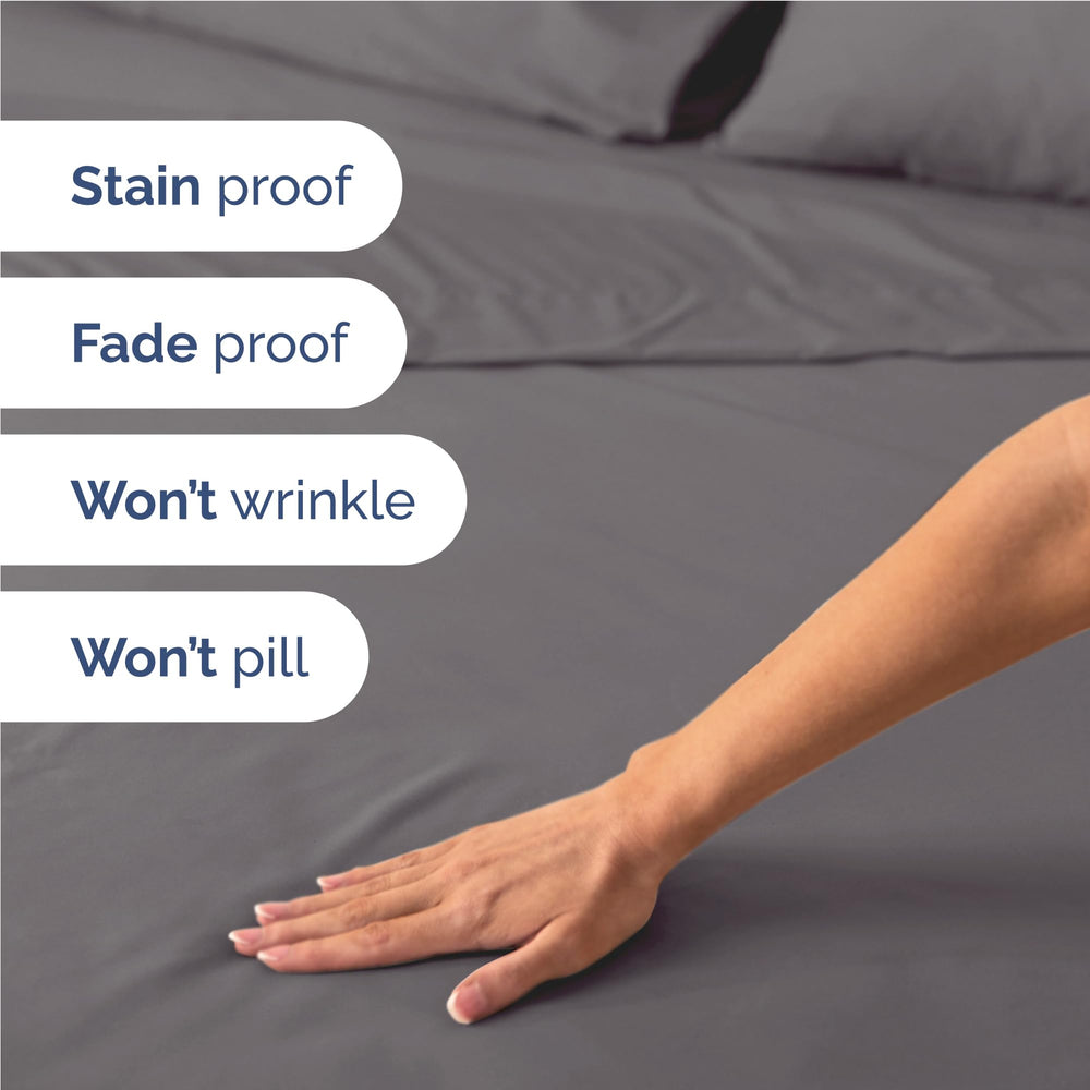 CGK Unlimited deep pocket interior view, highlights fit for up to 16-inch mattresses