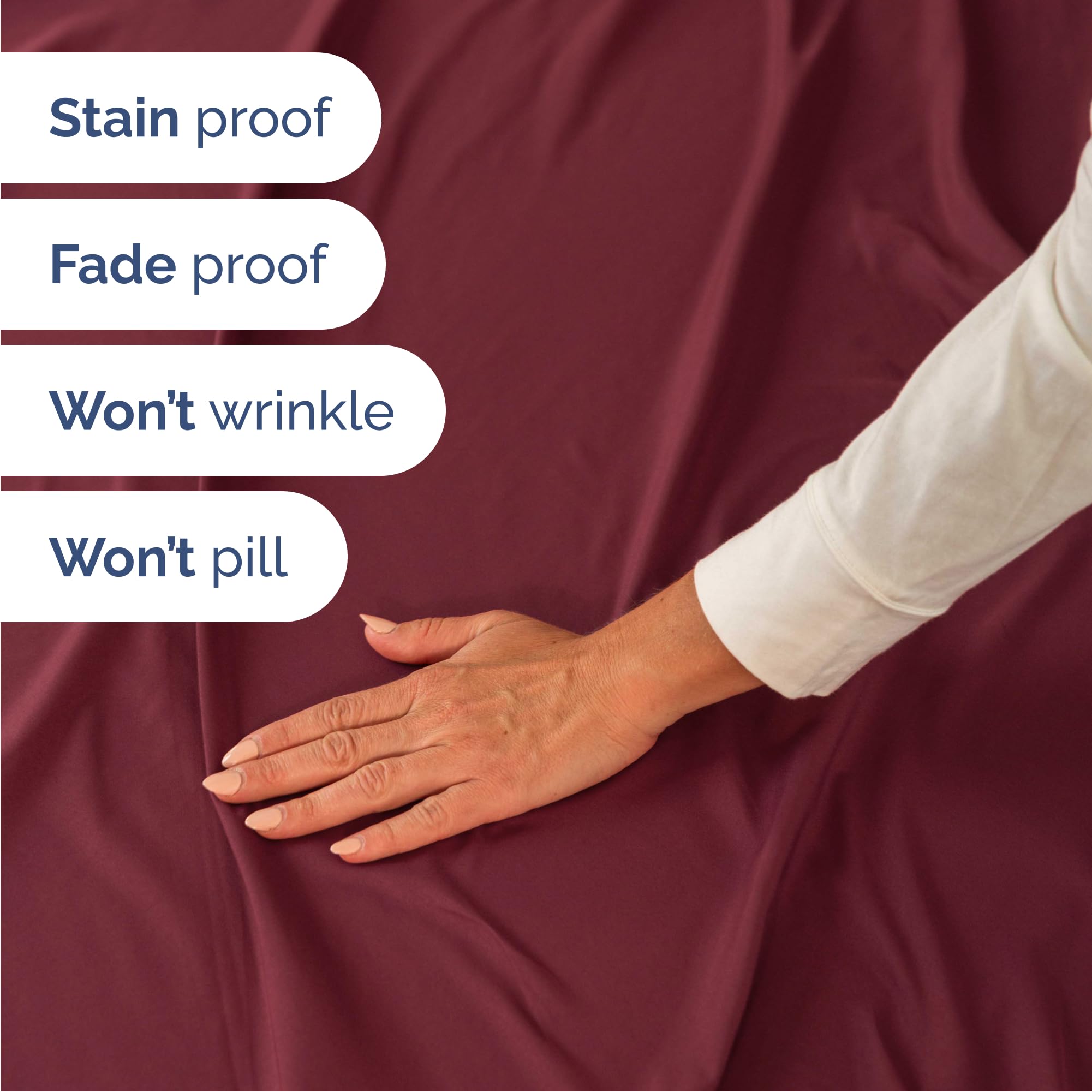CGK Unlimited flat sheet fully spread on queen bed showing coverage and tuck-in ease
