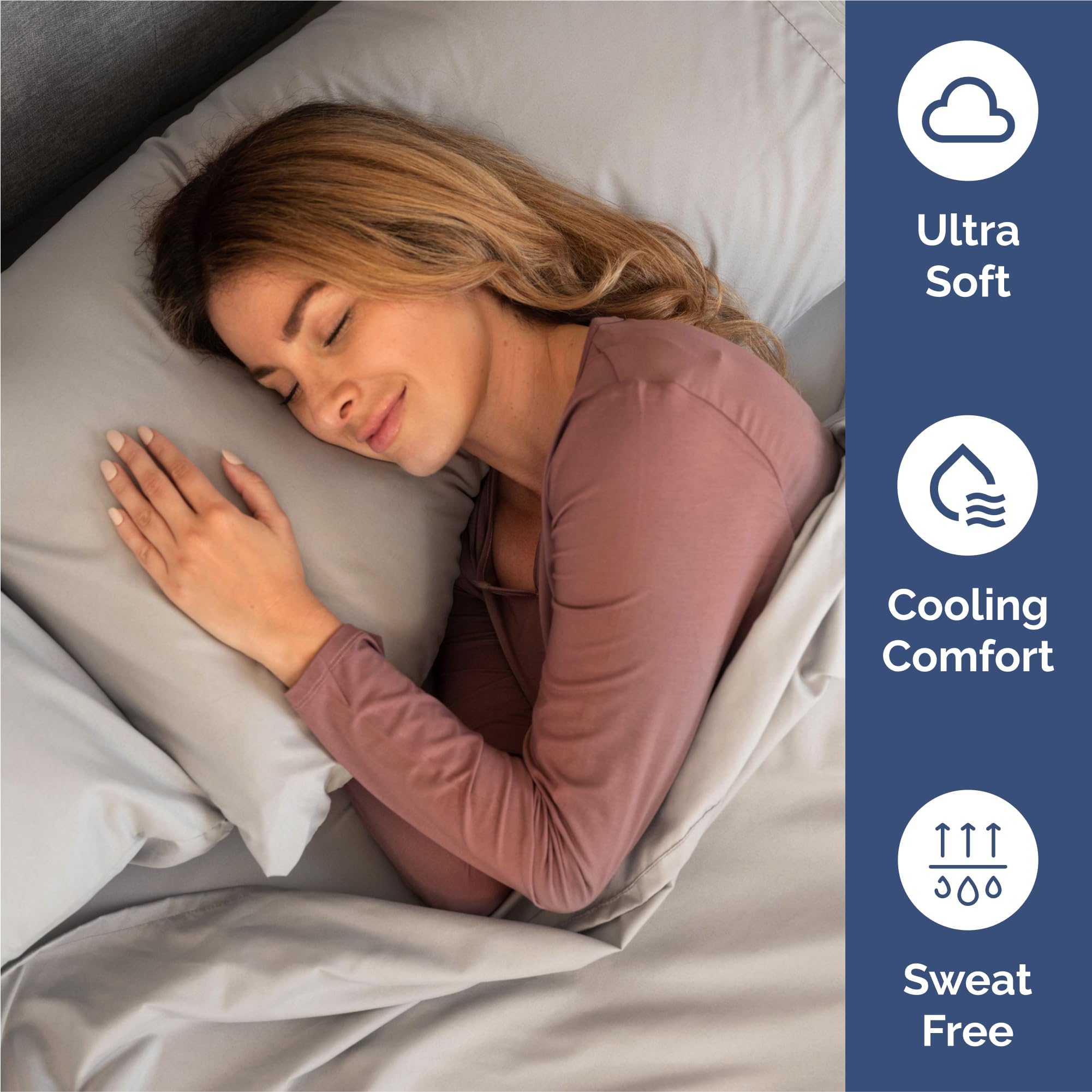 CGK Unlimited flat sheet spread across bed for full coverage benefit