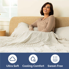 CGK Unlimited flat sheet draped on king bed demonstrating generous sizing and neat tuck