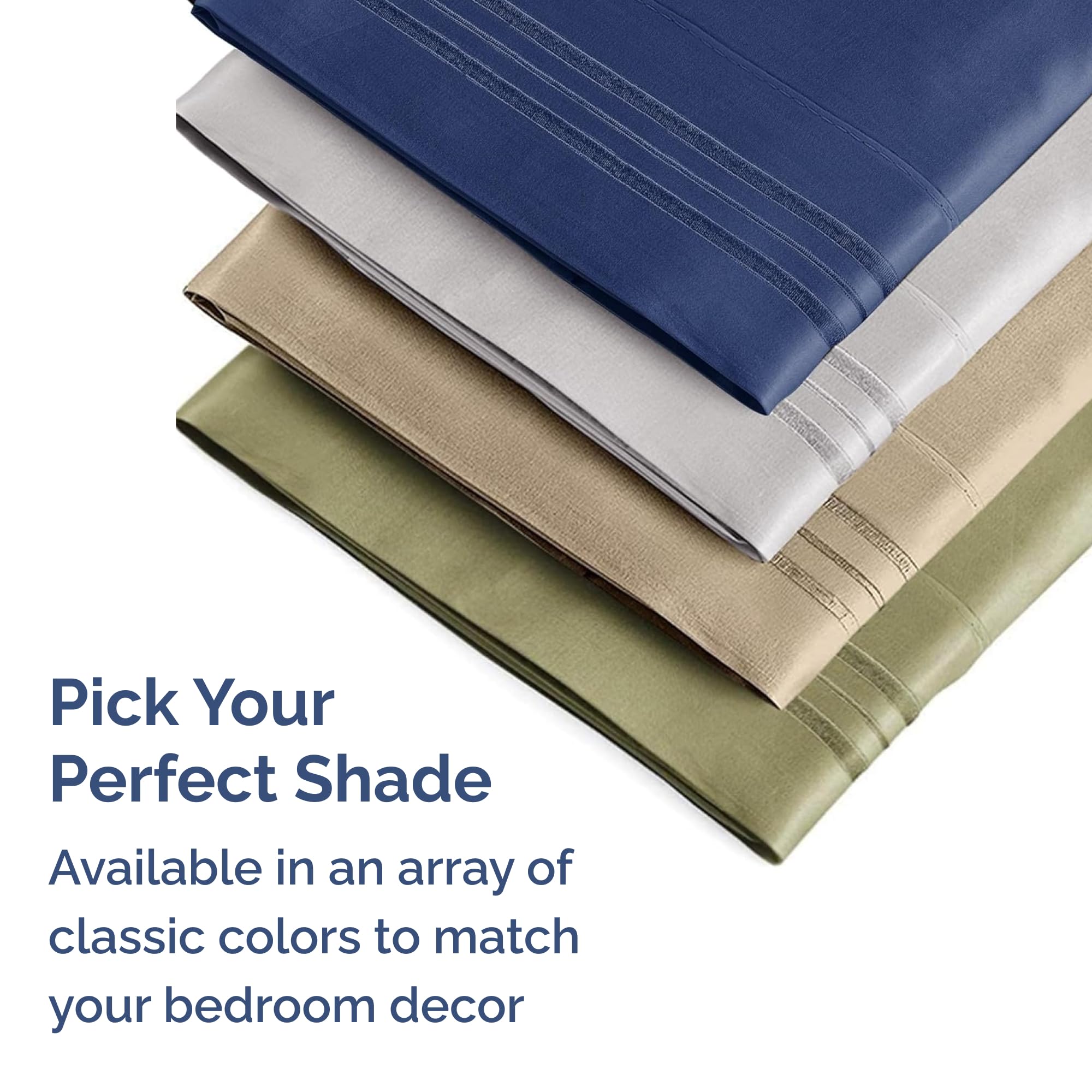 CGK Unlimited pile of pillowcases ready for machine wash showing easy care convenience