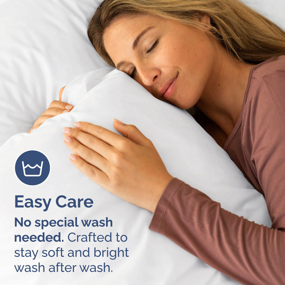 CGK Unlimited stacked pillow cases folded flat for neat storage and spares benefit