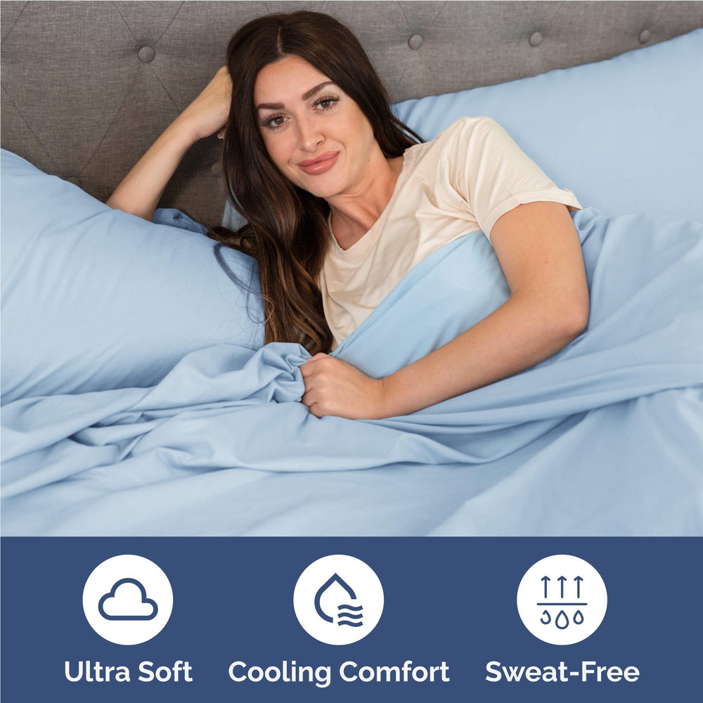CGK Unlimited two pillowcases stacked showing matching set and soft feel benefit