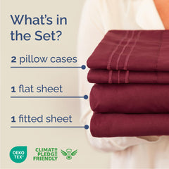 CGK Unlimited fitted sheet corner close-up showing deep pockets and snug fit benefit