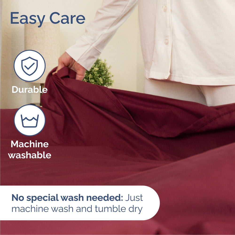 CGK Unlimited fitted sheet on mattress showing size fit and secure hold benefit