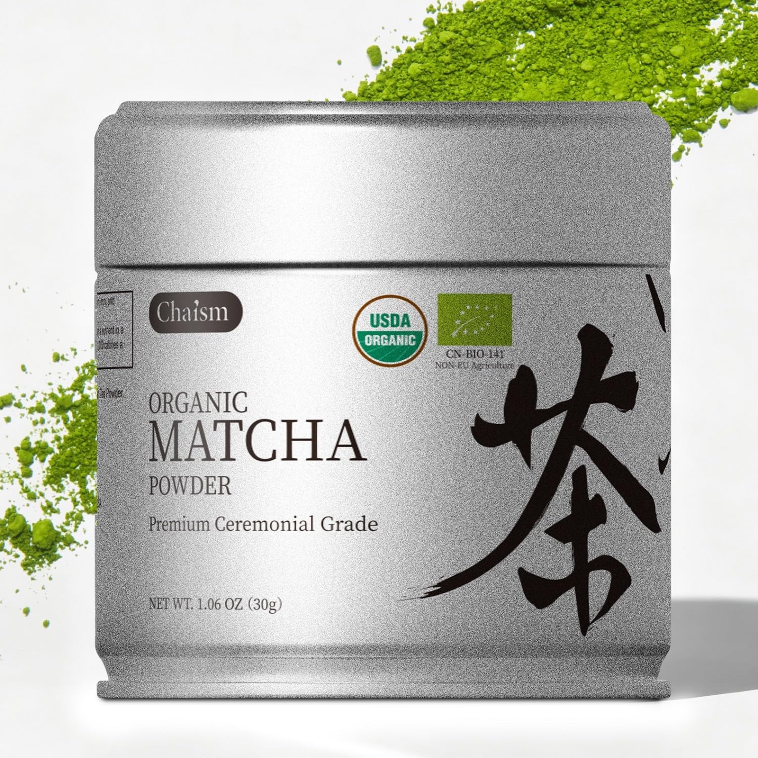 Chaism sealed metal tin detail illustrating reusable container and freshness benefit