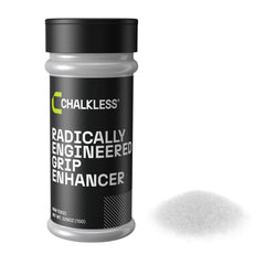 Chalkless front packaging showing compact 15g container and clear finish benefit