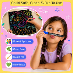 Chalkola markers used on storefront window showing bright signage visibility