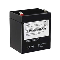 CHAMBERLAIN replacement battery front packaging showing product and quick compatibility benefit