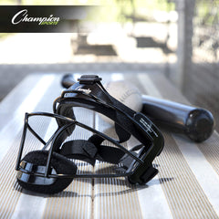 Champion Sports close-up of movable chin cup and harness delivering customizable comfort