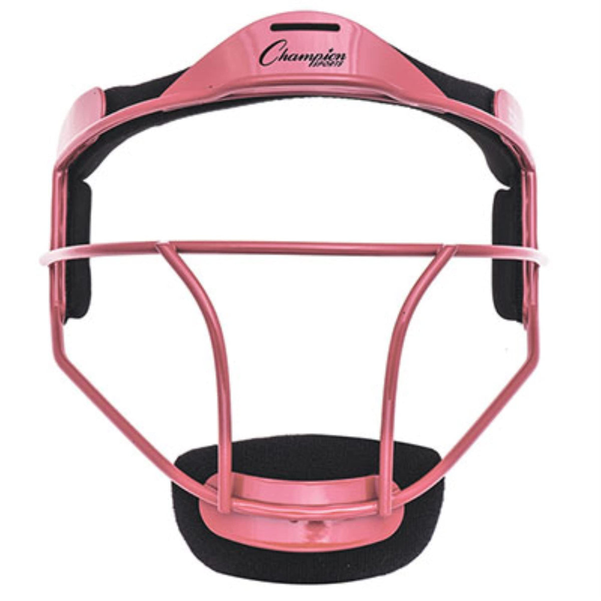 Champion Sports mask front view showing open bars and clear sightlines for better tracking