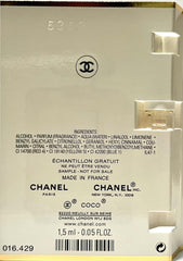 CHANEL close-up of vial nozzle demonstrating precise spray for testing