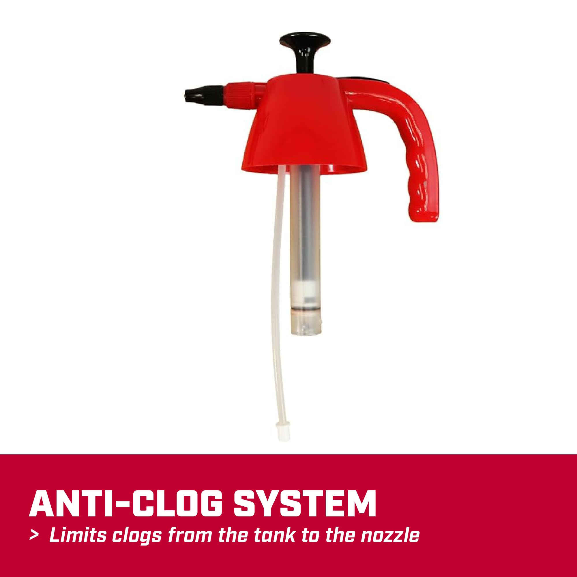 CHAPIN ergonomic handle and thumb shutoff in use for reduced hand fatigue
