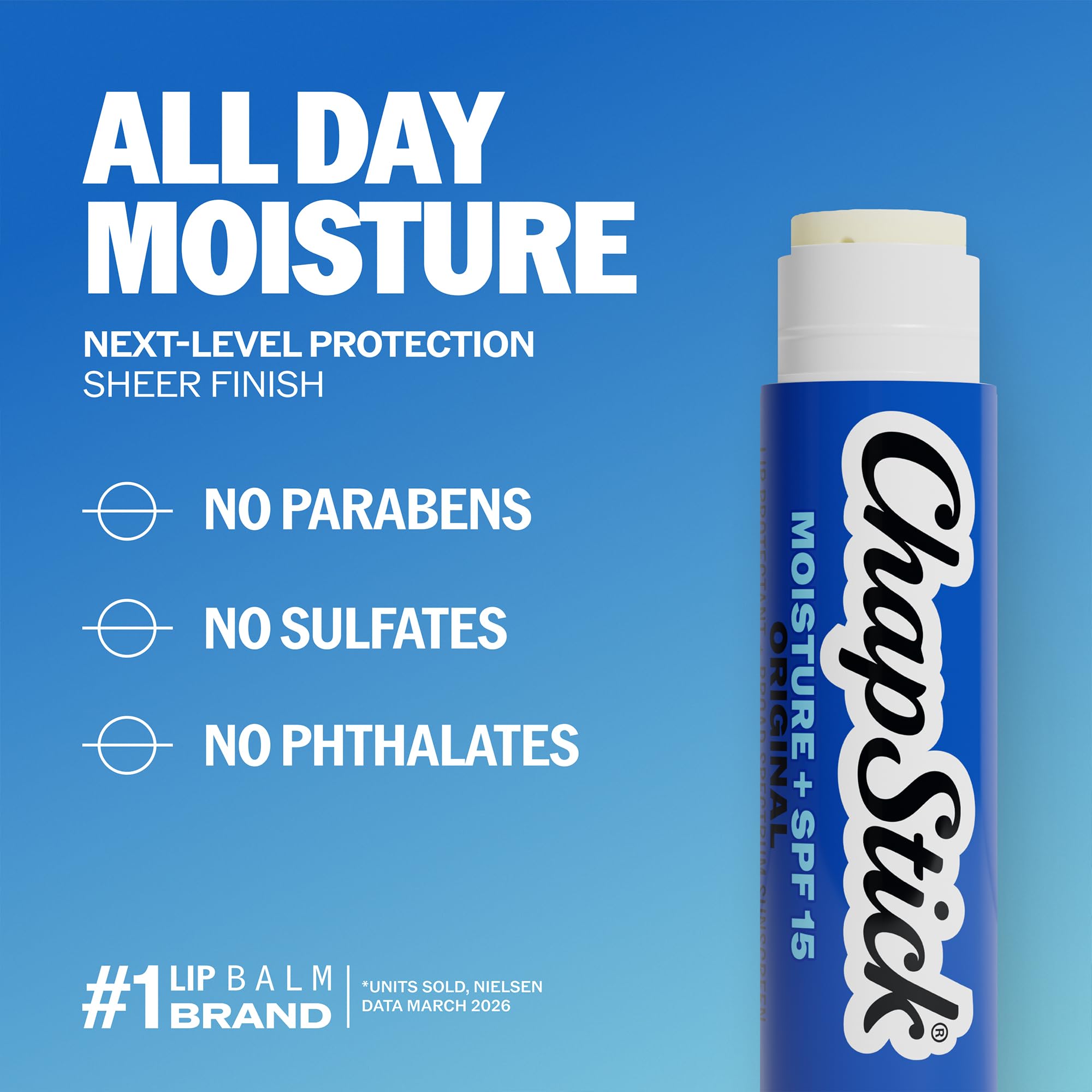 ChapStick placed poolside highlighting water-resistant sun protection benefit