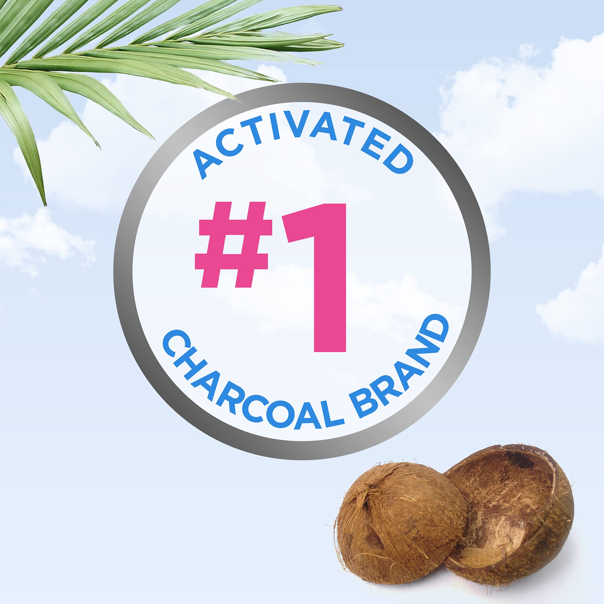 Charcocaps bottle held in hand to show size and portable digestive relief benefit