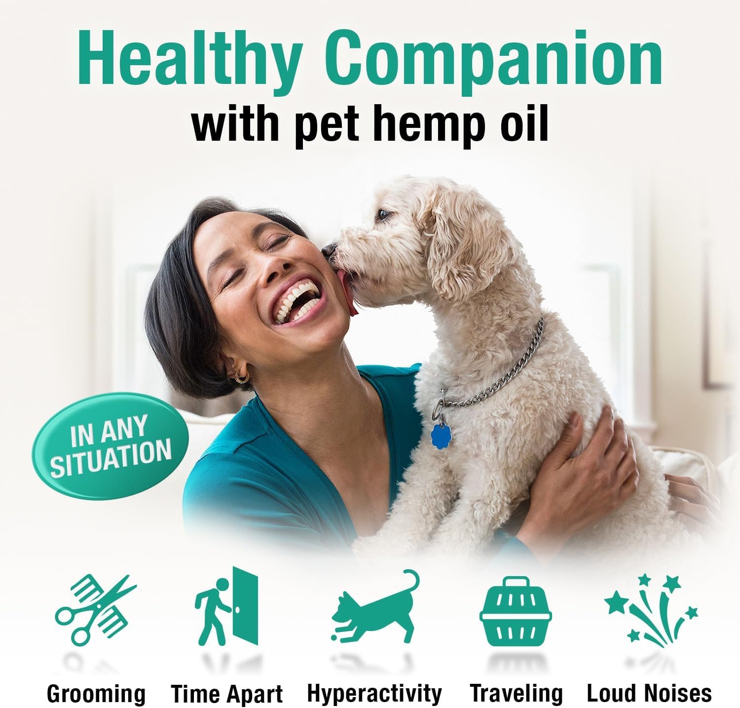 Charlie & Buddy used with relaxed dog demonstrating reduced stress