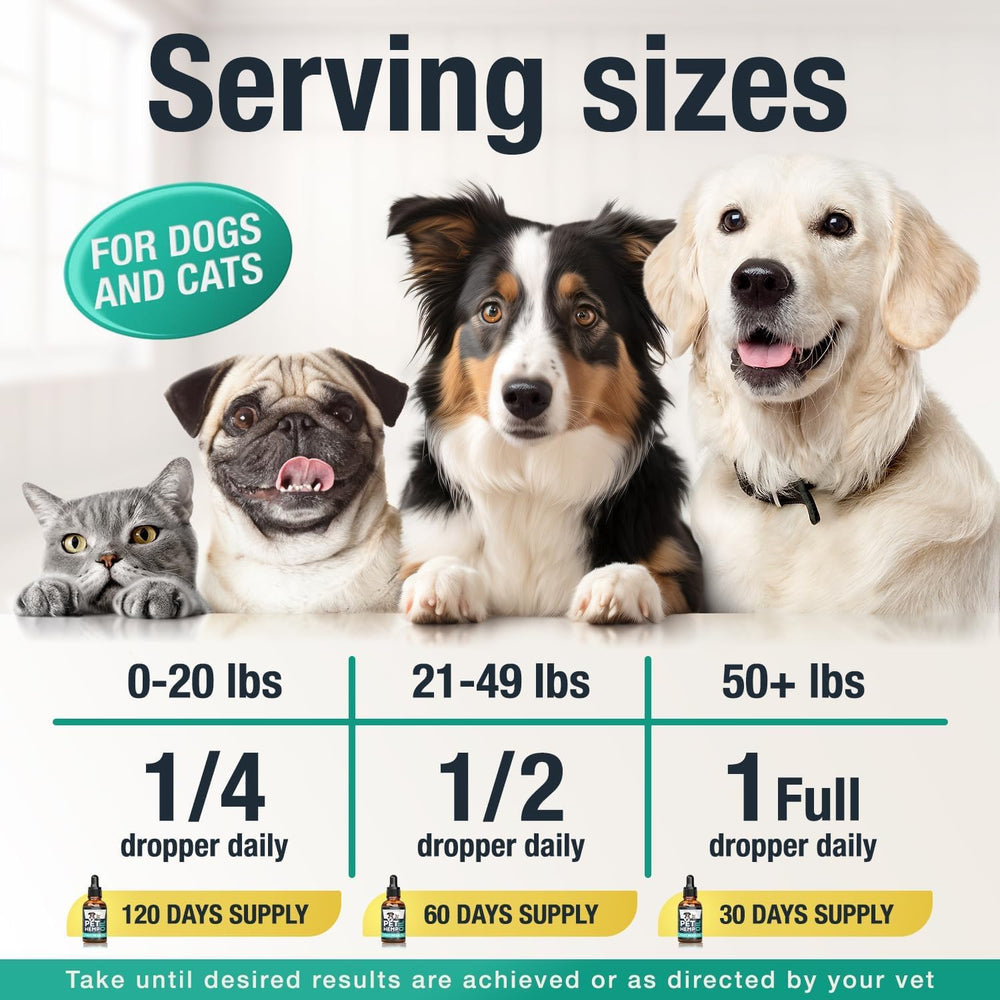 Charlie & Buddy next to measuring spoon showing pack size convenience