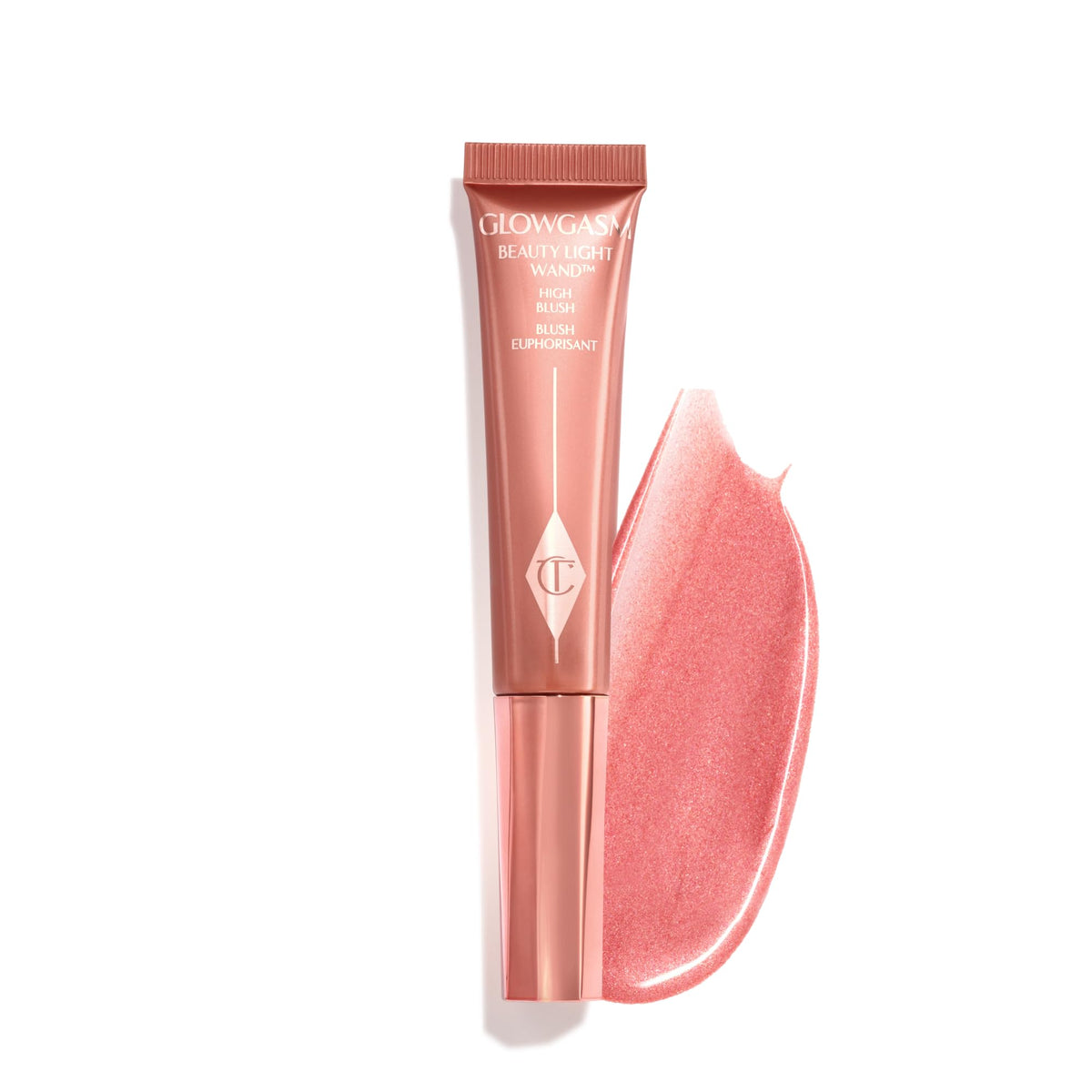 Charlotte Tilbury front packaging showing wand and rosy-pink glow benefit