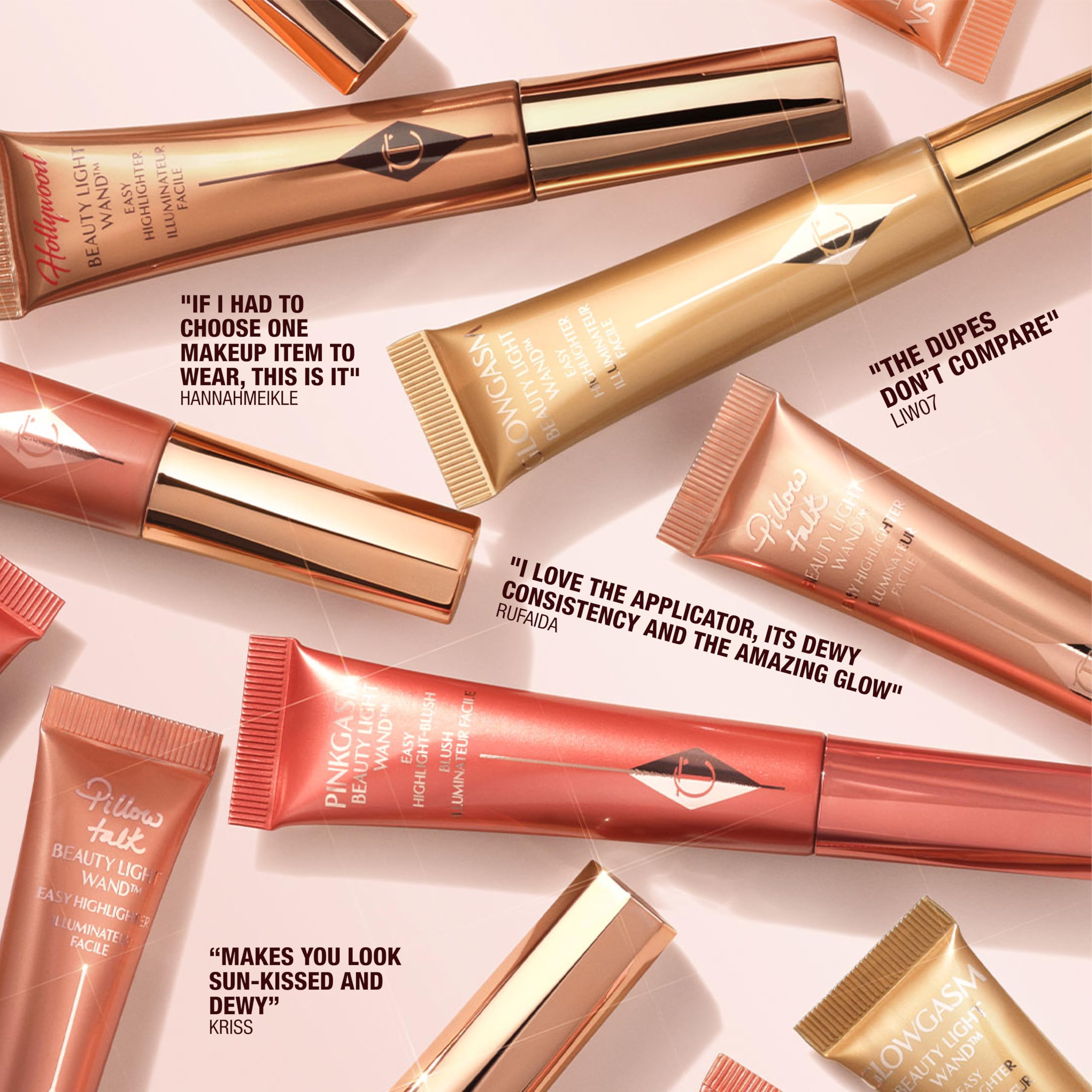 Charlotte Tilbury Beauty Light Wand on vanity for everyday glow inspiration