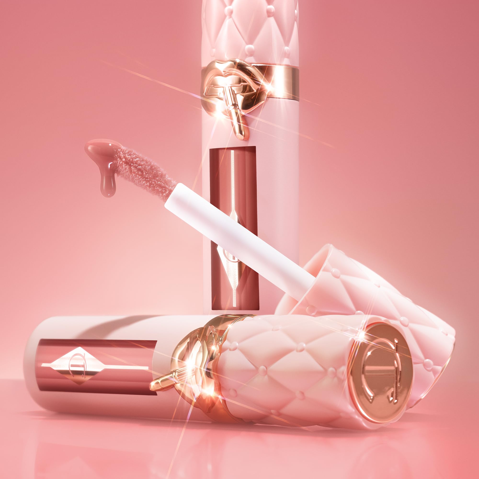 Charlotte Tilbury tube with logo and box emphasizing premium presentation