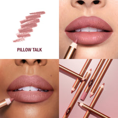 Charlotte Tilbury lip pencil cap removed revealing tip for precise application benefit