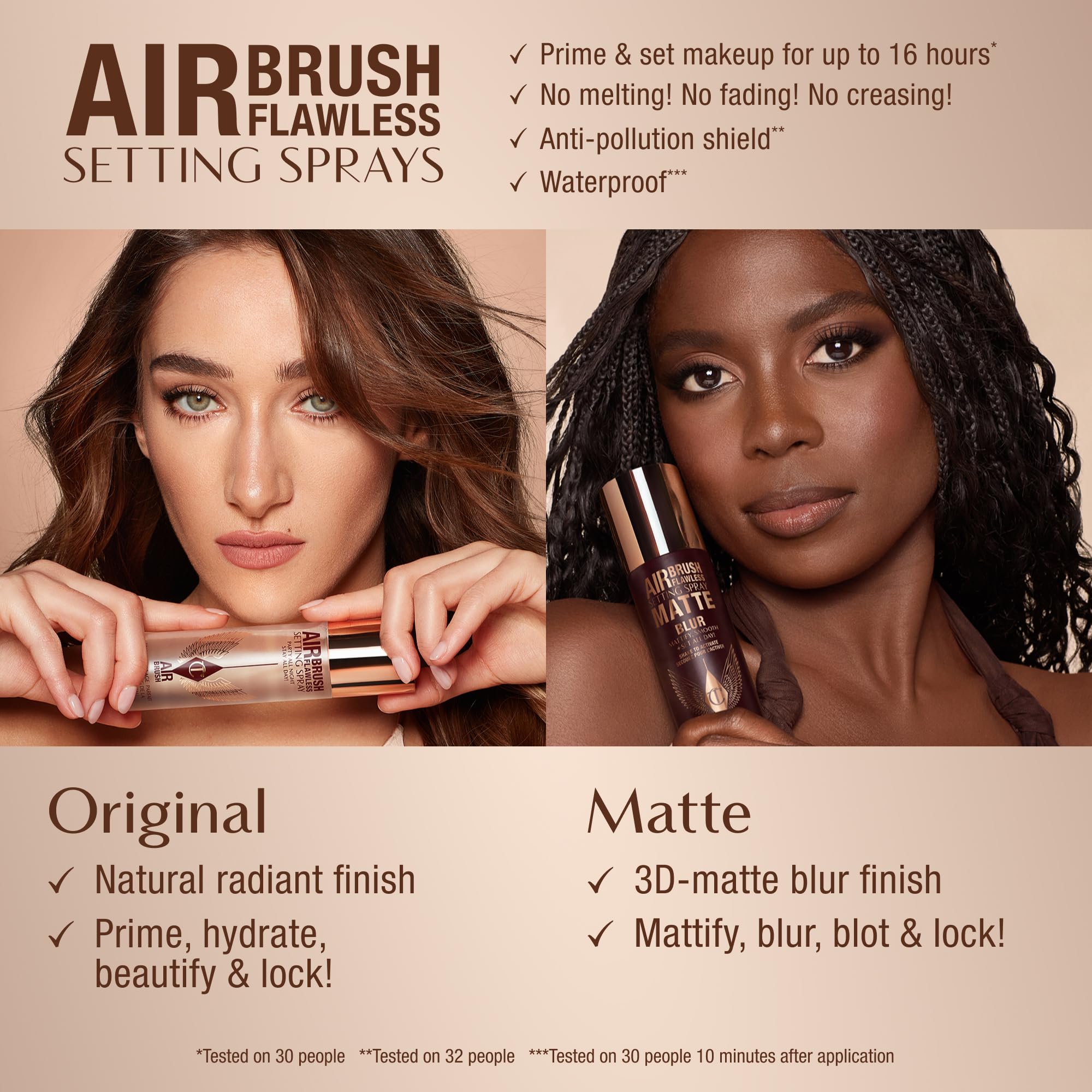 Charlotte Tilbury matte finish skin after mist for smooth, shine-controlled complexion