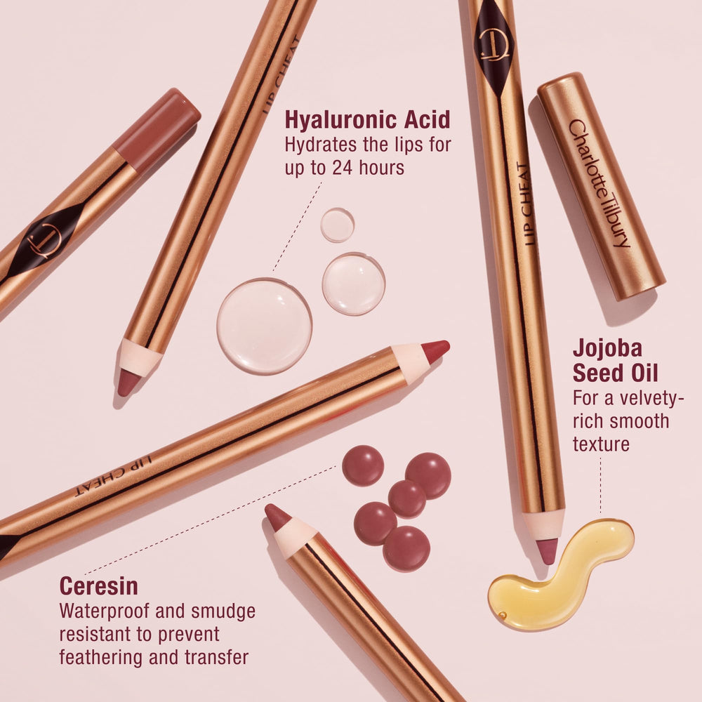Model wearing Pillow Talk by Charlotte Tilbury showing natural enhanced pout benefit